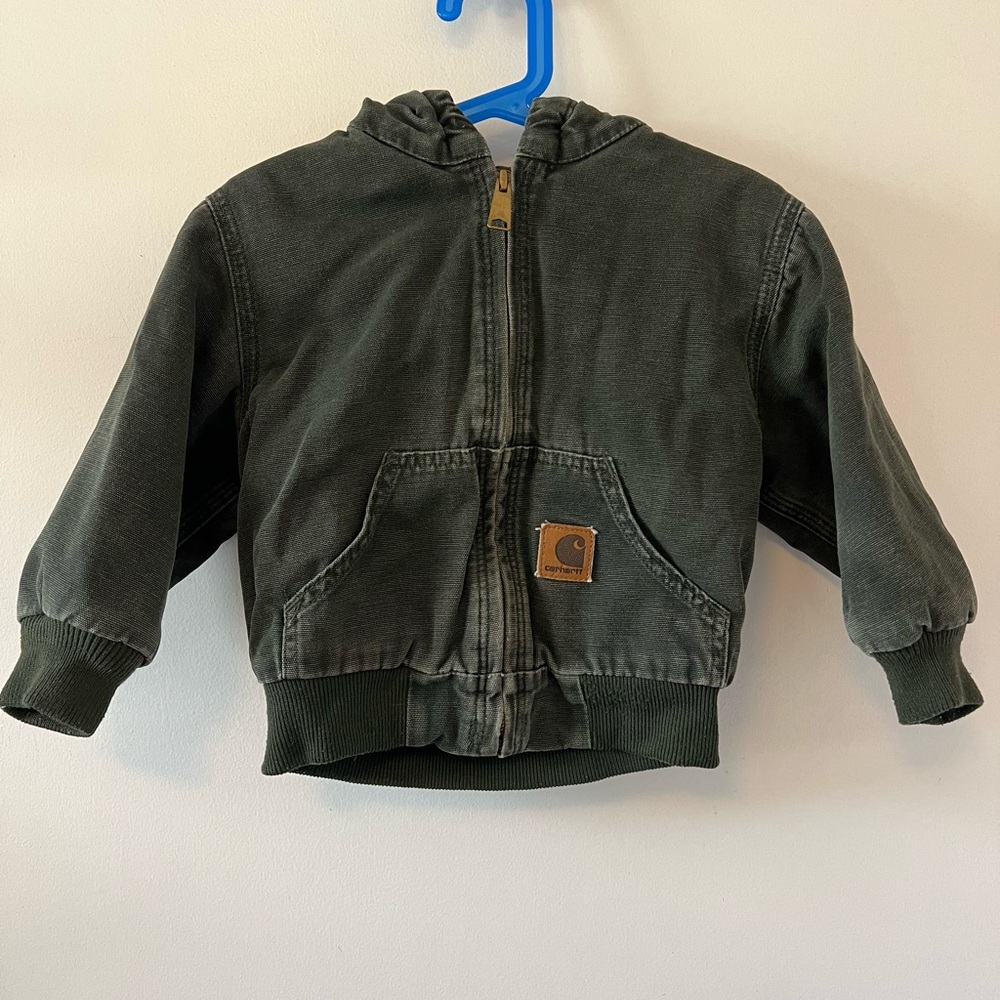Carhartt Olive Hooded Jacket for Kids